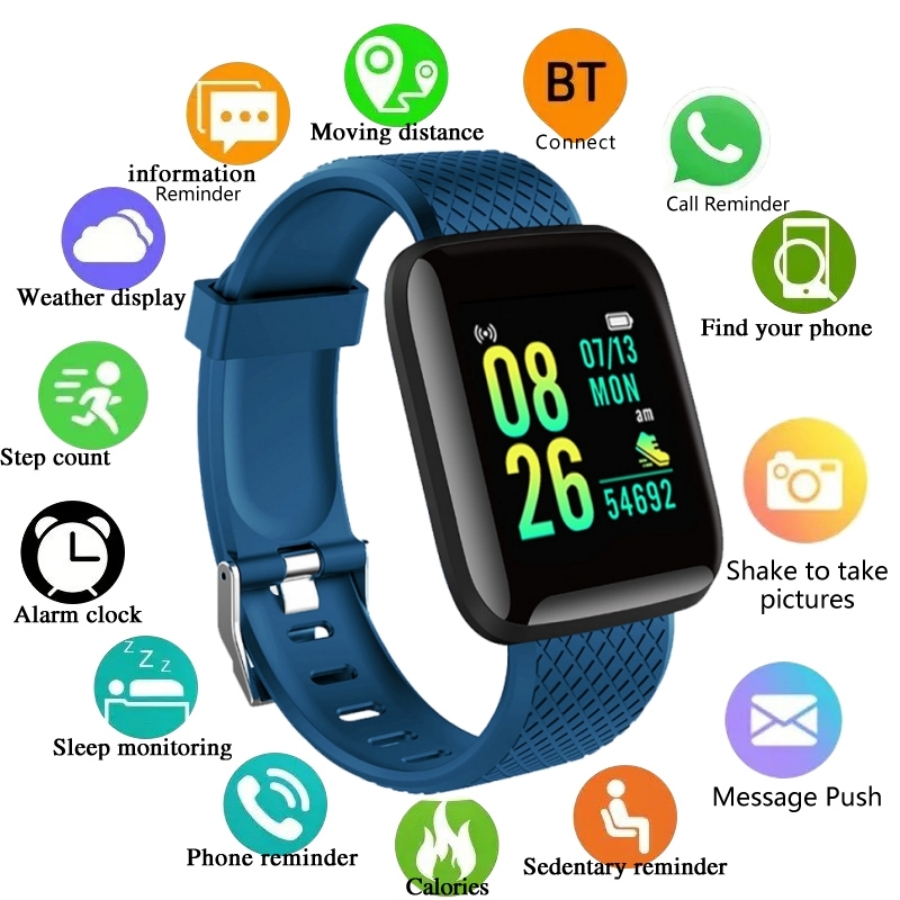 Smartwatch Square Watches For Men - Jam Tangan Pintar Olahraga Gelang Kebugaran
