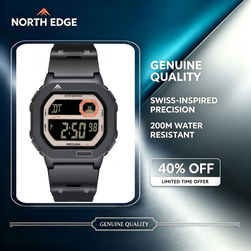 Smartwatch Square Watches For Men - NORTH EDGE 2026 Jam Tangan Pintar