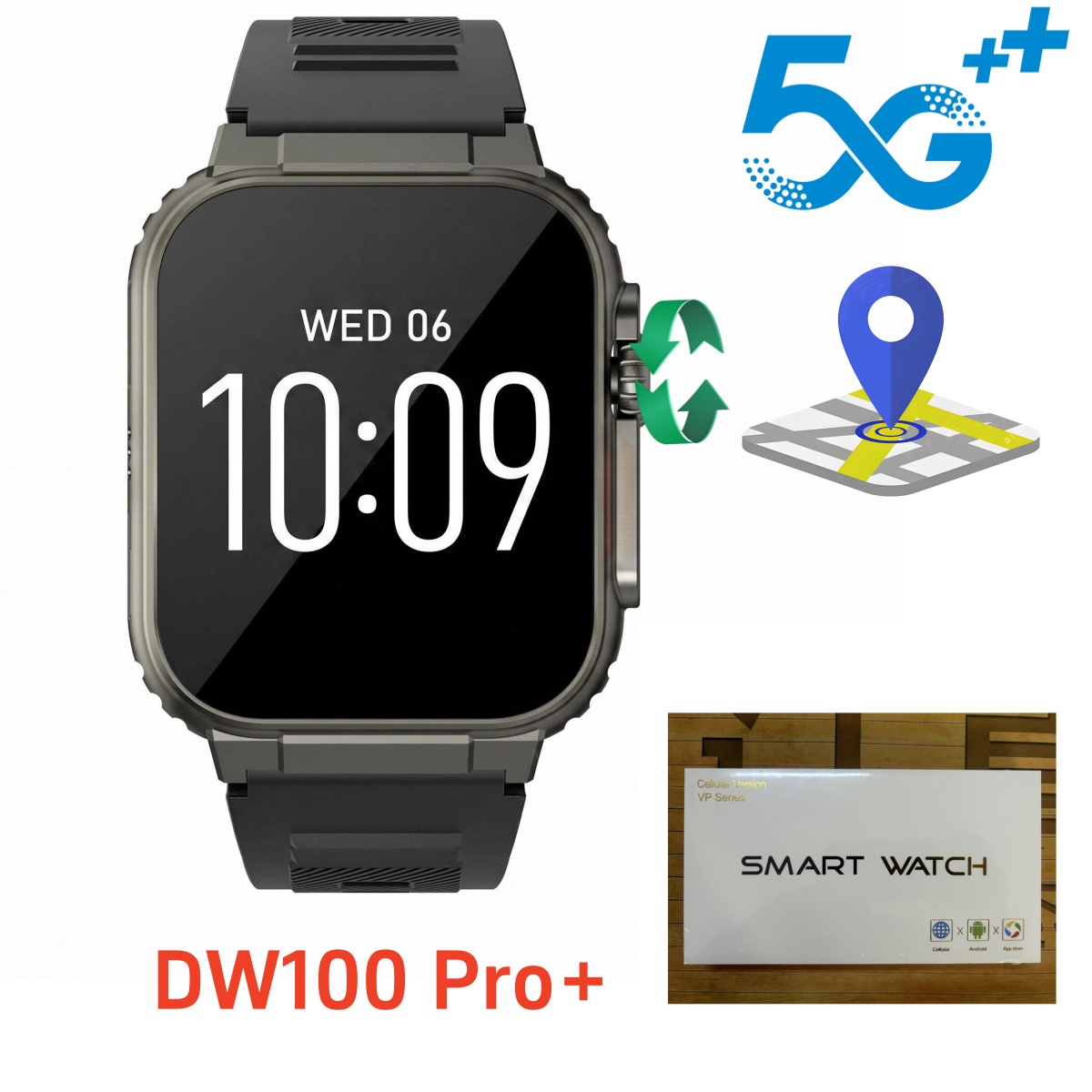 DW100 Pro plus Touch ID Smartw - Heart Rate Gps Watch ulasan dan harga