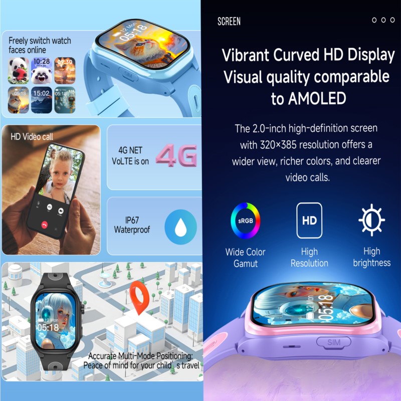 Jam Tangan Pintar Anak 4G deng - Smartwatch Watches For Children ulasan dan harga