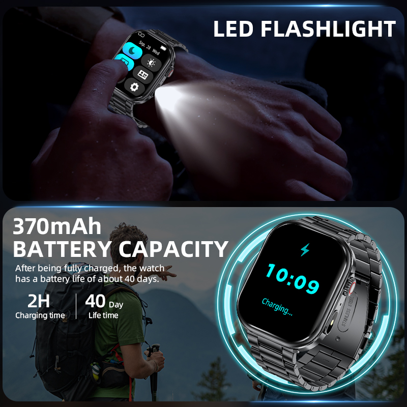 Jam Tangan Pintar LIGE Pria 20 - Smartwatch Square Watches For Men ulasan dan harga