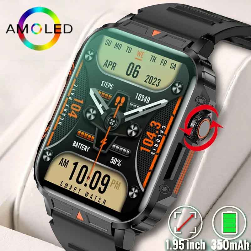 Jam tangan pintar militer pria - Smartwatch Square Watches For Men ulasan dan harga