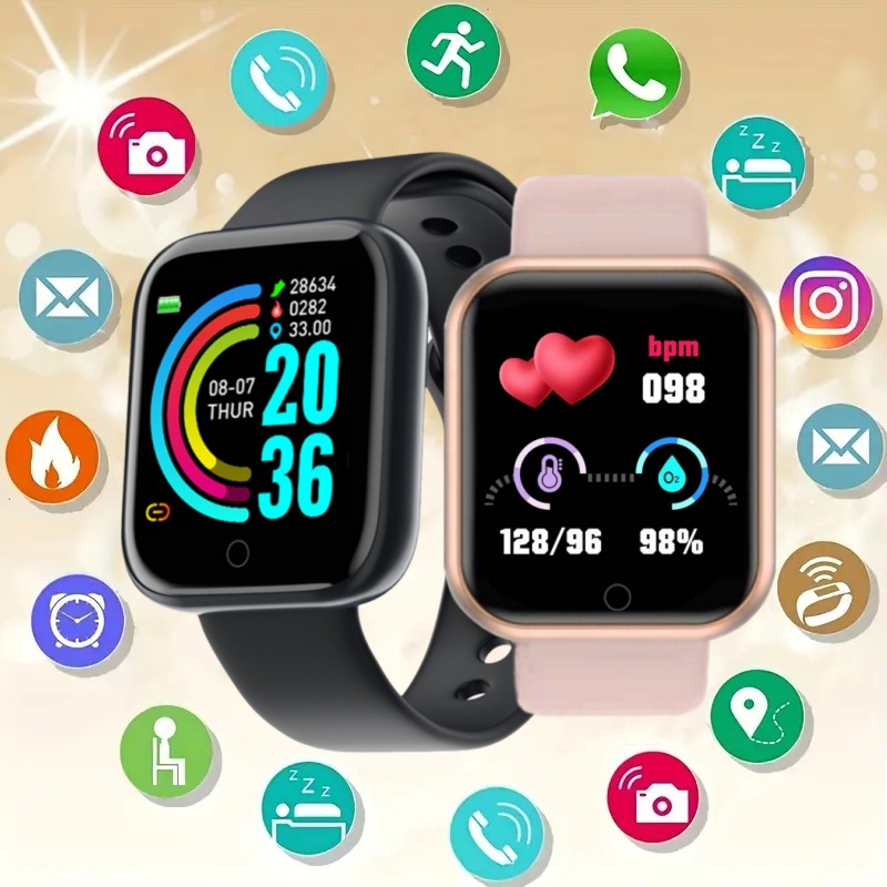 Jam tangan pintar pengingat pe - Smartwatch Square Watches For Men ulasan dan harga