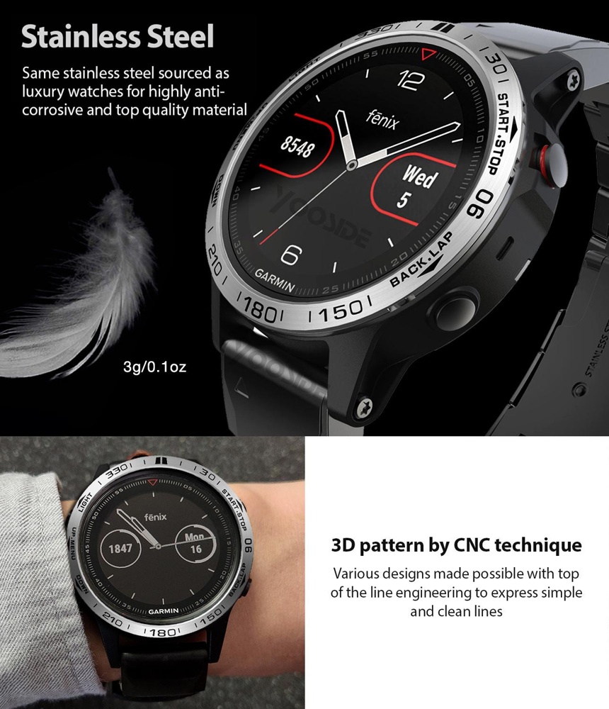 Bezel untuk Garmin Fenix 7 7X  - Smartwatch Ring Watches ulasan dan harga