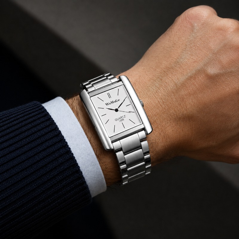 Jam Tangan Pria Bisnis, Dial P - Smartwatch Square Watches For Men ulasan dan harga