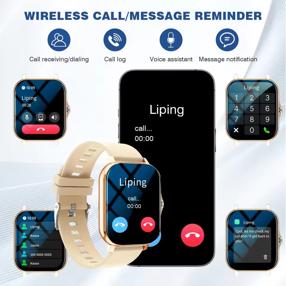 Jam Tangan Pintar Bluetooth Ba - Smartwatch Square Watches For Men ulasan dan harga