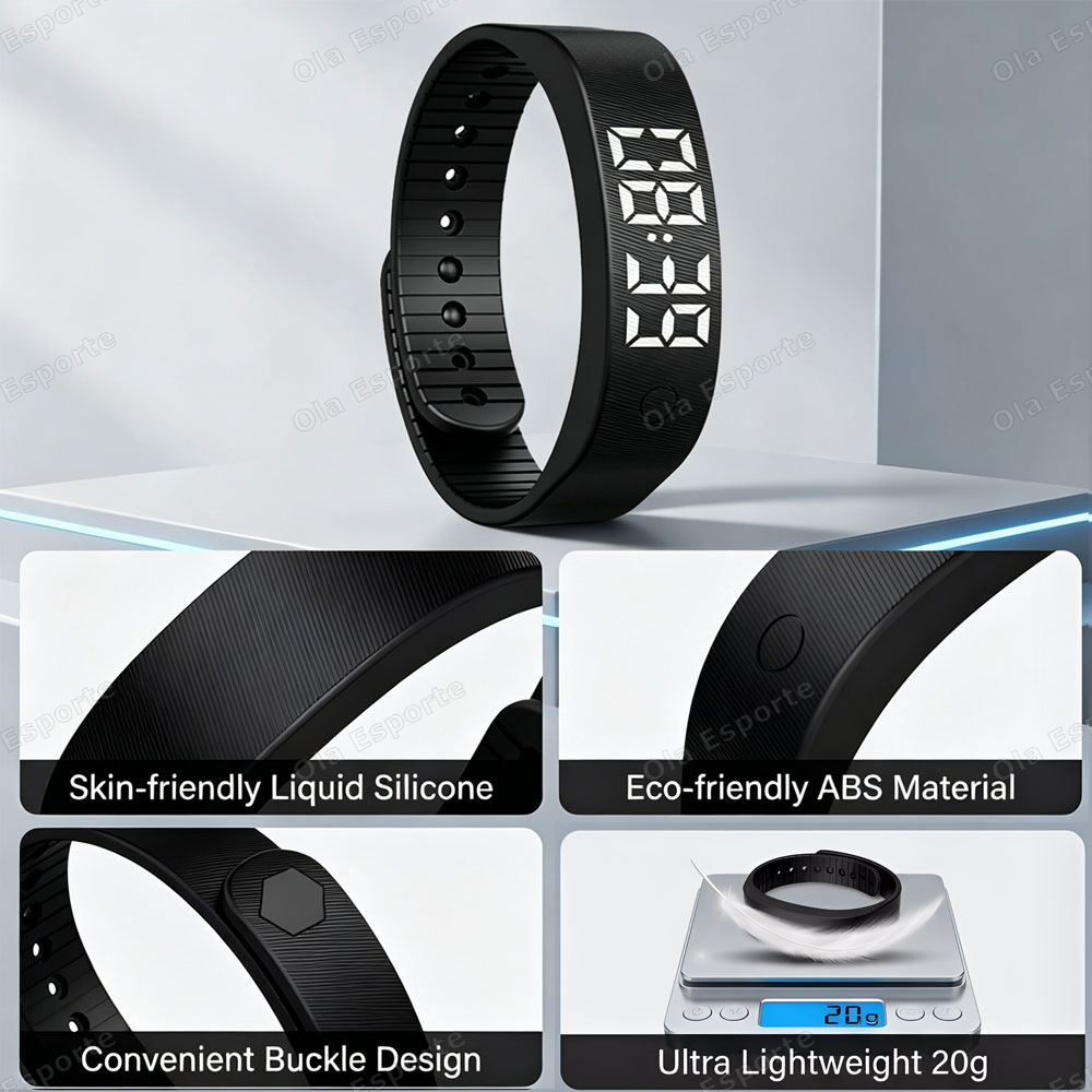 Jam Alarm Getar untuk Tidur Ny - Smartwatch Square Watches For Men ulasan dan harga