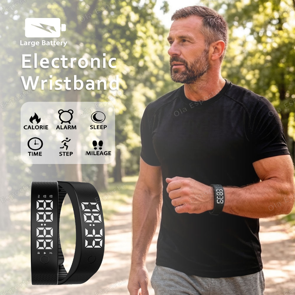 Jam Alarm Getar untuk Tidur Ny - Smartwatch Square Watches For Men ulasan dan harga