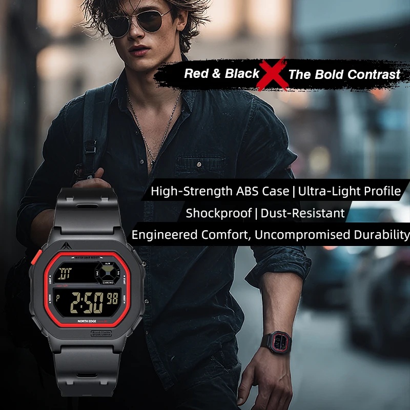 NORTH EDGE 2026 Jam Tangan Pin - Smartwatch Square Watches For Men ulasan dan harga