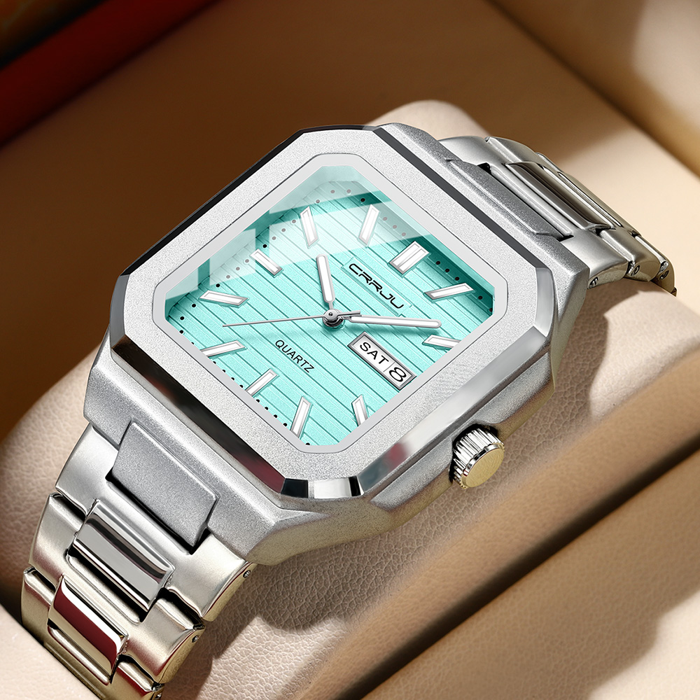 Jam Tangan Pria Kasual CRRJU d - Smartwatch Square Watches For Men ulasan dan harga