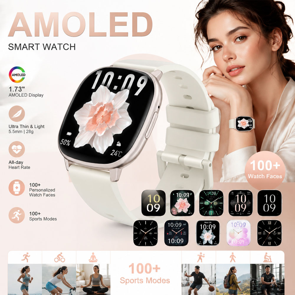 Jam Tangan Pintar HD17 AIR AMO - Smartwatch Stylish Watches For Women ulasan dan harga