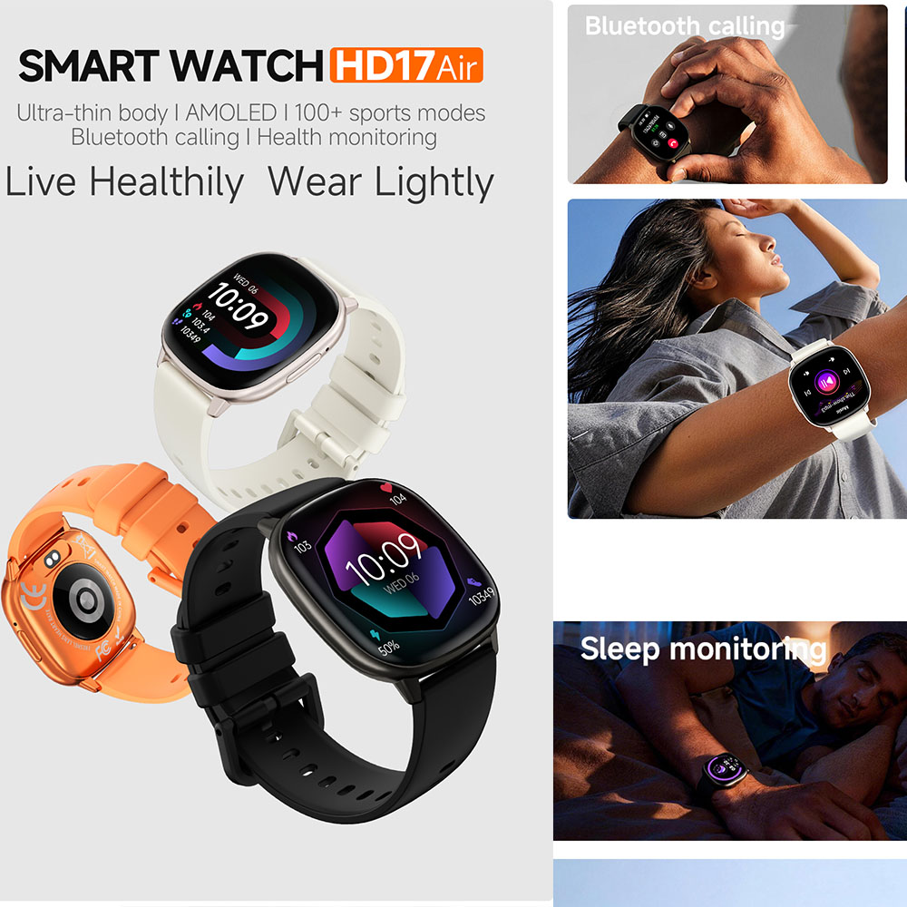 Jam Tangan Pintar HD17 AIR AMO - Smartwatch Stylish Watches For Women ulasan dan harga